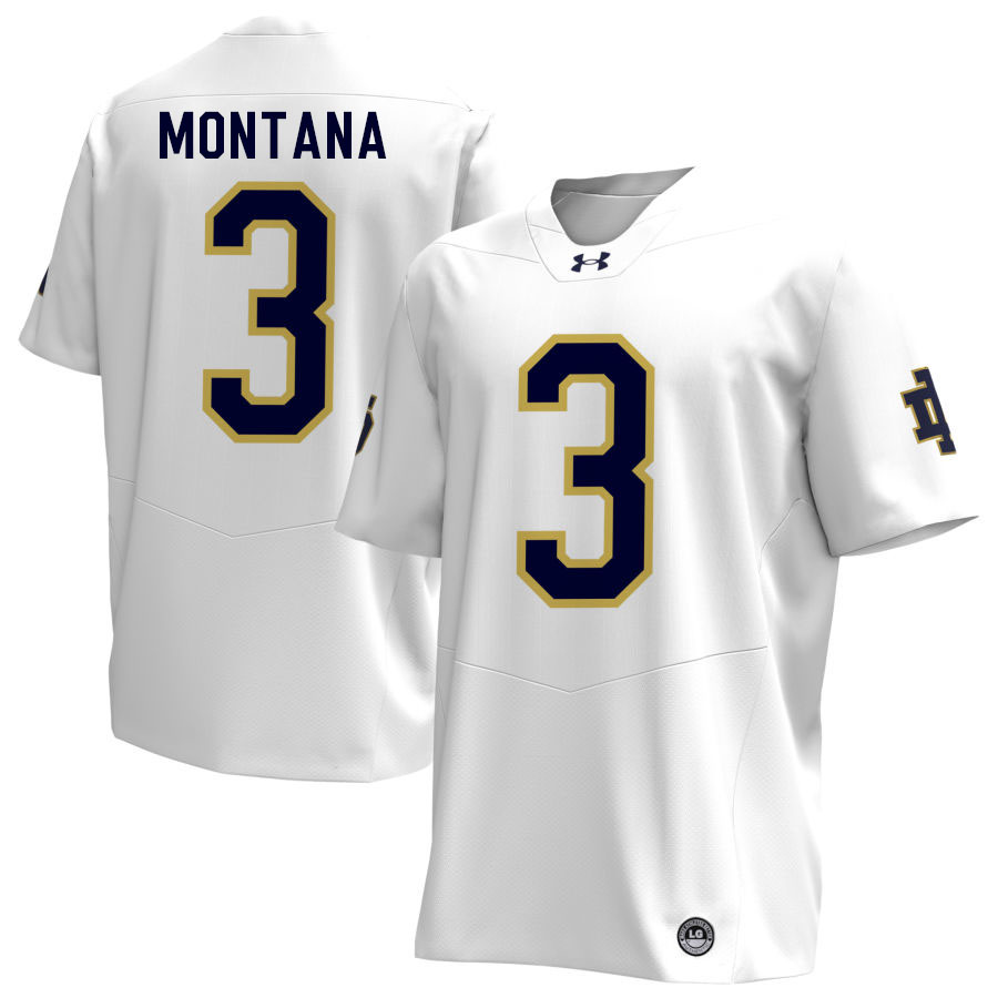 Joe Montana Notre Dame Jerseys, UND Fighting Irish College Football Apparels Stitched-White